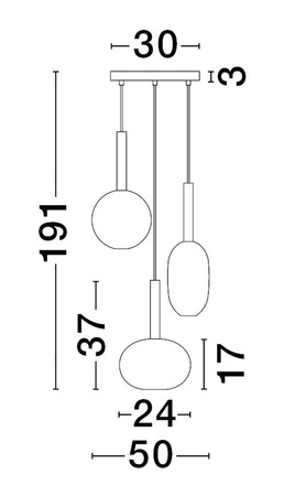 Luces Exclusivas lampa wisząca LED Bajos Ø 50 cm G9 3x5W IP20 złota LE43394