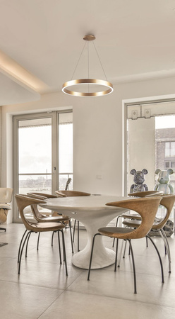 Azzardo SMART lampa wisząca LED Marco 60 50W 2750lm 3000/6500K biało/złota AZ5045