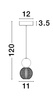 Luces Exclusivas lampa wisząca LED Ponce 4W 344lm 3200K złota LE42698