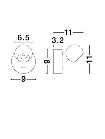 Luces Exclusivas kinkiet LED Pucarani 6W 576lm 3000K IP20 czarny LE44684