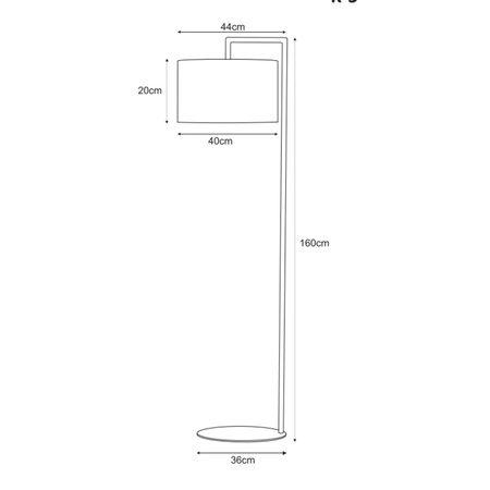 Kaja lampa podłogowa Zimbo E27 czarno/złota K-5225