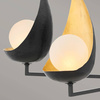 Quintiesse lampa wisząca Ren 6xG9 + GU10 czarno/złota QN-REN5