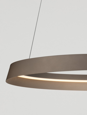 Luces Exclusivas lampa wisząca LED Batallas ściemnialna Ø 60 cm 52W 3717lm 2700-3000K IP20 brązowa LE44784