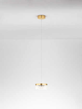 Luces Exclusivas lampa wisząca LED Mineros Ø 15 cm 6W 470lm 3000K IP20 złota LE44581