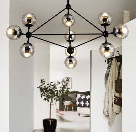 Step Into Design żyrandol / lampa wisząca Astrifero 10 10XE27 bursztynowo/czarna ST-9047-10 amber