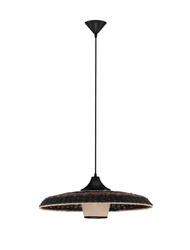 Luces Exclusivas lampa wisząca LED Huanuni Ø 61 cm E27 1x12W IP20 czarno/brązowa LE44574