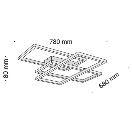Maytoni plafon LED Line 80W 4100lm 3000K czarny MOD015CL-L80B