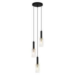 Italux lampa wisząca Perola 3xE14 czarno/złota PND-43309-3 BK+BR