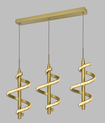 Aviano Lighting lampa wisząca LED Claret ściemnialna 27W 3100lm 3000K złoty mat 7209-0315