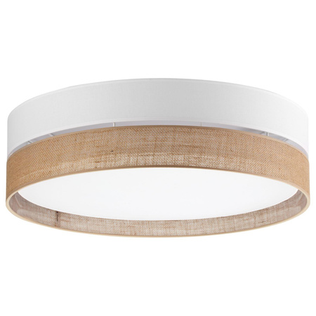 TK Lighting plafon Linobianco 4xE27 biało/naturalny 6578