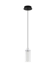 Luces Exclusivas lampa wisząca LED Juan Ø 14 cm 9W 404lm 3000K IP20 czarno/srebrna LE44217