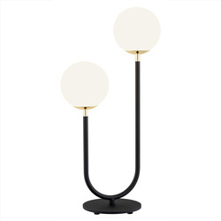 Argon lampka biurkowa Ferrone 2xE14 czarno/mosiężna 7072