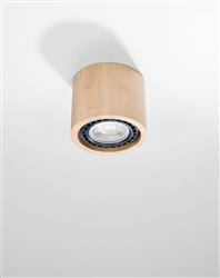 Sollux plafon techniczny Basic 1 GU10 drewniany SL.0913