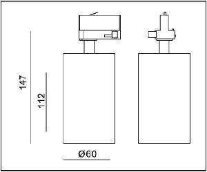 Mistic Lighting lampa szynowa (reflektorek) LED Mob Track 9W 945lm 4000K 48° DIM (ściemnialna) czarna MSTC-05411352