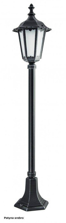 Su-ma lampa stojąca zewnętrzna Retro Midi E27 czarna/patyna 106cm IP43 K 5002/2/M