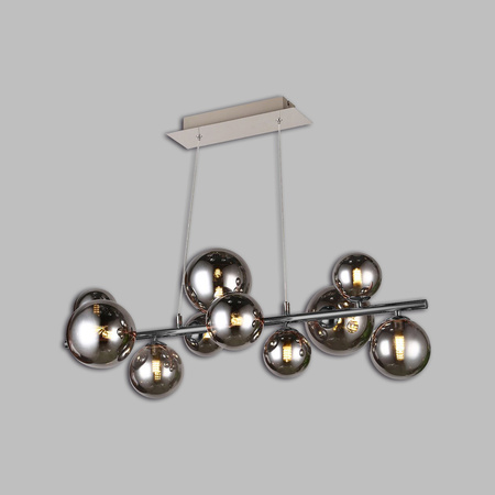 Aviano Lighting lampa wisząca LED Sevilla G9 10x3W 3500lm 3000K żarówki w zestawie czarny chrom 6214-1010