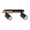 TK Lighting plafon (reflektorki) Cover 2xGU10 czarno/drewniany 4674