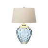 Quintiesse lampka biurkowa Samara 2xE27 + GU10 szaro/niebieska Ø45,7cm QN-SAMARA-TL-BLU
