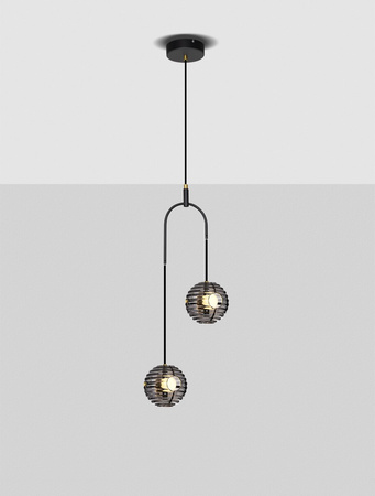 Luces Exclusivas lampa wisząca LED Seco Ø 31 cm 20W 2527lm 3000K IP20 czarno/złota LE44233