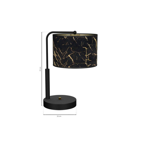 Milagro lampka biurkowa Senso E27 czarno/złota MLP7299