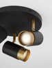 Luces Exclusivas plafon (reflektorki) Cayes 3xGU10 czarno/złoty LE42616