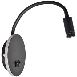 Milagro kinkiet LED Base (8W + 2W) 630lm 4000K czarny (elastyczne ramię) ML6354