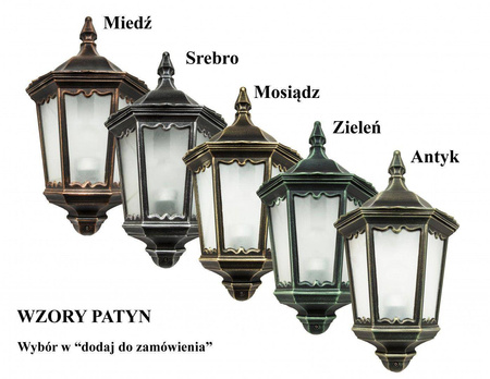 Su-ma lampa stojąca zewnętrzna Kule z koszykiem 200 E27 czarna/patyna 152cm IP43 K 5002/1/KPO OP