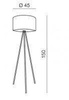 Azzardo lampa podłogowa Finn E27 szara/chrom 150cm AZ2967