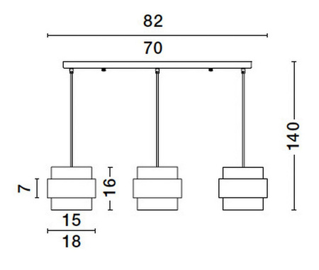 Luces Exclusivas lampa wisząca Vieja 3xΕ27 czarno/złota LE42625