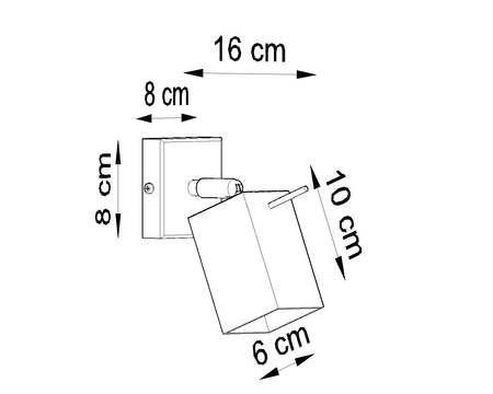 Sollux kinkiet Merida 1 GU10 szary SL.0455