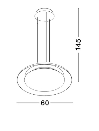 Luces Exclusivas lampa wisząca LED Capinota ściemnialna Ø 60 cm 38W 2100lm 2700-4000K IP20 biała LE44653
