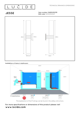 Lucide kinkiet łazienkowy Jesse 2xG9/33W czarny 04202/02/30