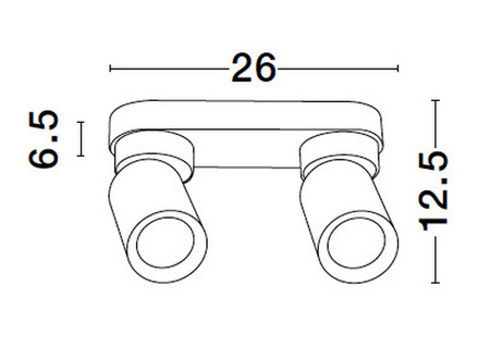 Luces Exclusivas lampa sufitowa LED Galvez GU10 2x10W IP20 biała LE44398