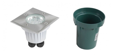 Su-ma oczko chodnikowe LED (najazdowe) Leda 1W 3000K stalowe IP67 ST 5024 B