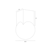 Argon plafon Austin E14 czarno/biały 4713