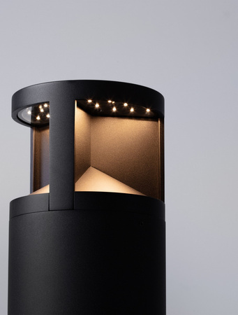 Luces Exclusivas lampa stojąca zewnętrzna LED Nevarro Ø 16 cm 24W 712lm 3000K IP65 wys. 73 cm czarna LE75127