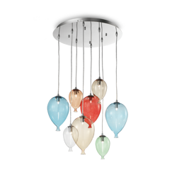 Ideal Lux lampa wisząca Clown 8xG9 (załączono) wielokolorowa 100944