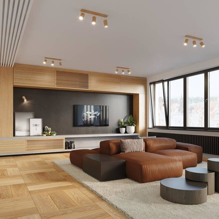 Sollux plafon (reflektorek) Berg 4 4xGU10 drewniany SL.1042