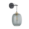TK Lighting kinkiet Delta E27 czarno/dymiony 6481