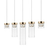 Zuma Line lampa wisząca Gem 5xG9 złota P0389-05E-F7AC
