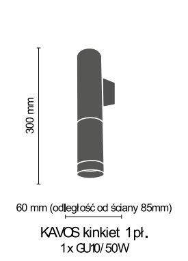 Amplex kinkiet Kavos GU10 czarny/złoty 8358