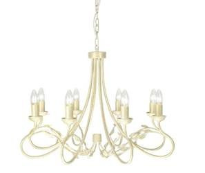 Elstead żyrandol / lampa wisząca Olivia 8xE14 kość słoniowa/złota OV8-IVORY-GOLD