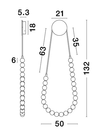 Luces Exclusivas lampa wisząca LED Moca ściemnialna 56W 4734lm 3000K IP20 chrom LE43468