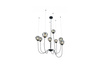 Azzardo żyrandol / lampa wisząca Conflux 8 8xG9 czarna/chrom IP44 AZ2639