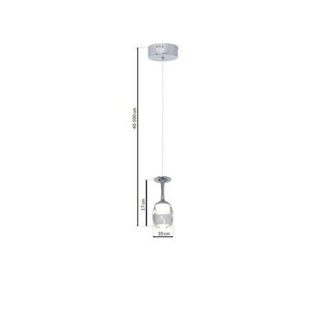 Milagro lampa wisząca LED Coppa 5W 350lm 4000K chrom ML436