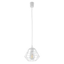 TK Lighting lampa wisząca Diamond E27 biała 6211