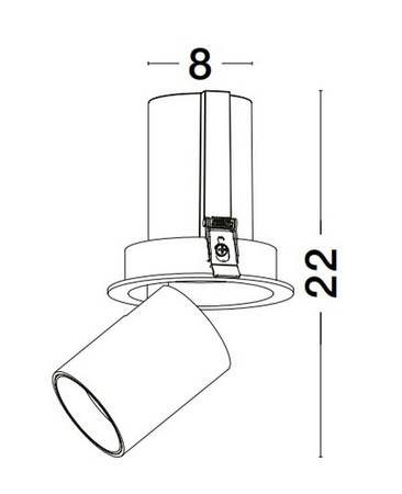 Luces Exclusivas oprawa sufitowa wpuszczana LED Acalapa Ø 8 cm 20W 1848lm 3000K IP20 czarna LE61608