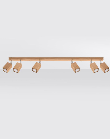 Sollux plafon (reflektorek) Keke 6 6xGU10 drewniany SL.1039