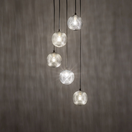 TK Lighting lampa wisząca Elena 5xG9 czarno/dymiona 5747