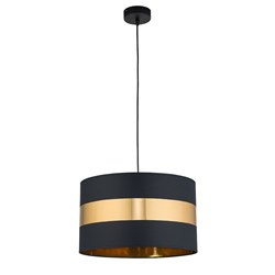 TK Lighting lampa wisząca Paris E27 czarno/złota 4383